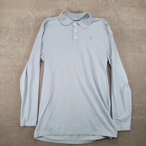 Coolibar UPF 50+ Sun Protection‎ Long Sleeve Polo Shirt Light Blue Size M
